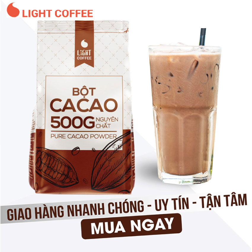 Bột Ca Cao Nguyên Chất 100% Light Cacao (500g)﻿