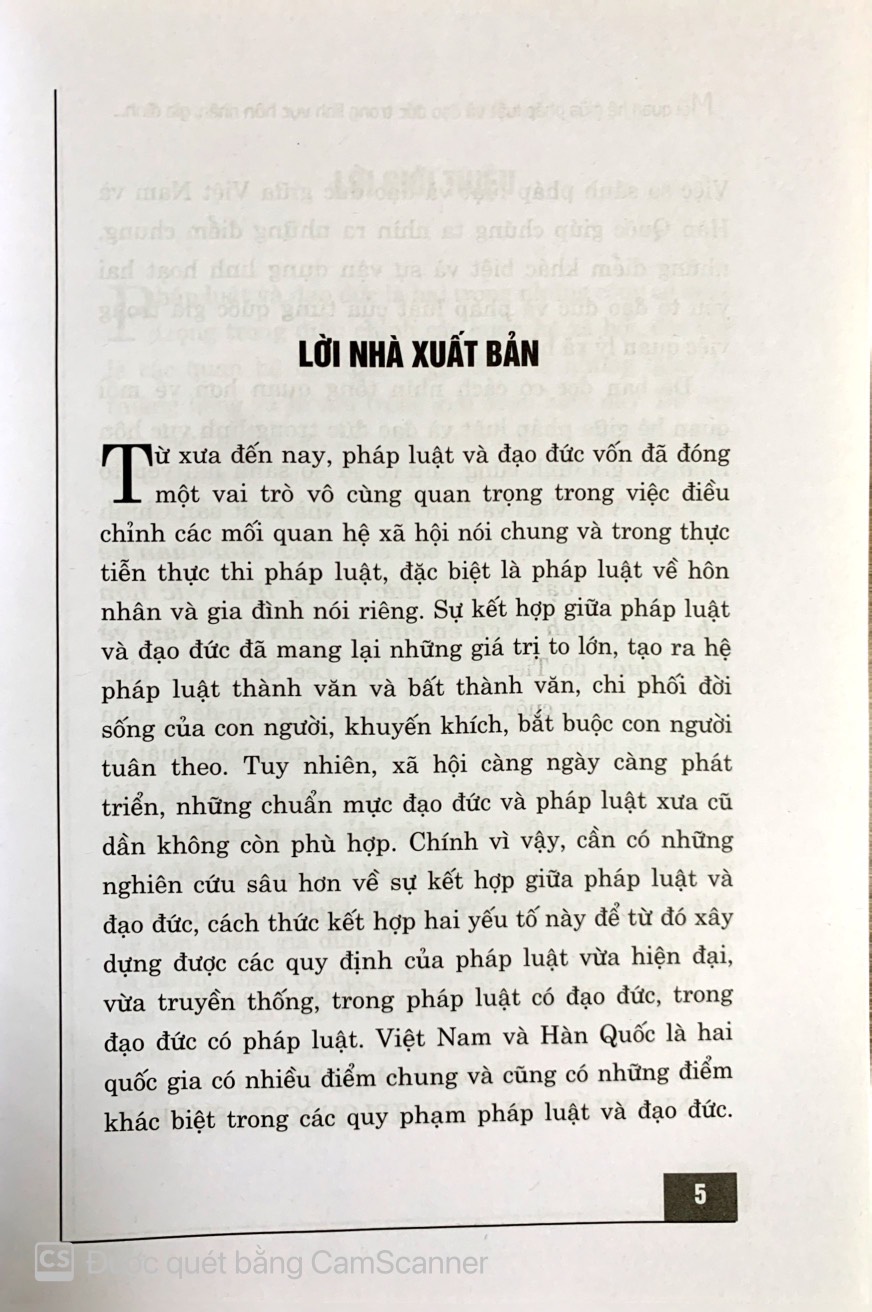 Mối quan hệ giữa pháp luật và đạo đức trong lĩnh vực hôn nhân, gia đình, nghiên cứu so sánh Việt Nam và Hàn Quốc