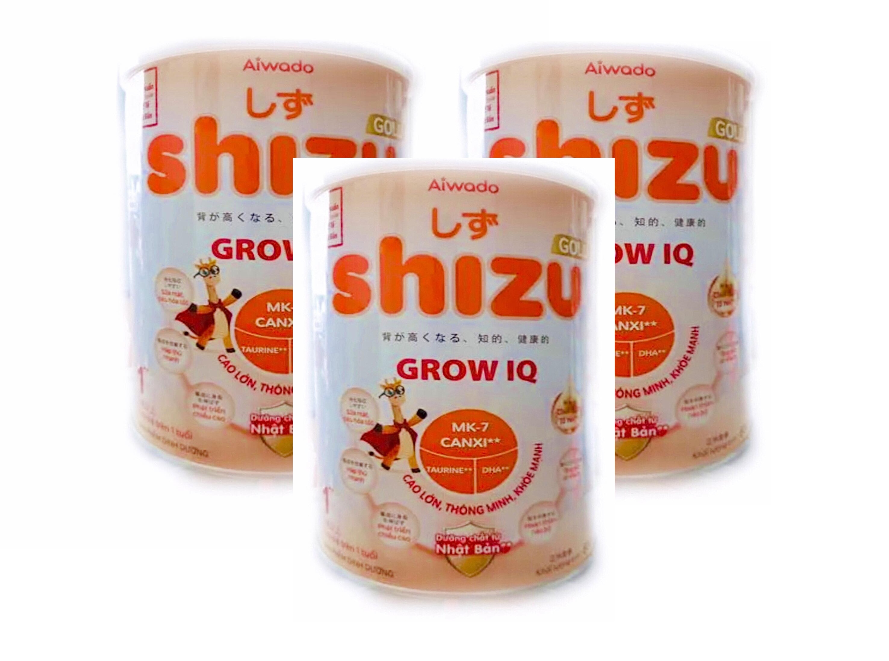 Bộ 3 lon Sữa công thức SHIZU GROW IQ lon 810g - Cao lớn, thông minh, khoẻ mạnh