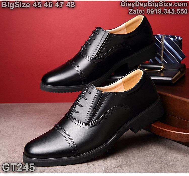 Giày da công sở, giày tây cỡ lớn 45 46 47 48 cho nam cao to chân ú bè. Big size leather shoes for wide feet