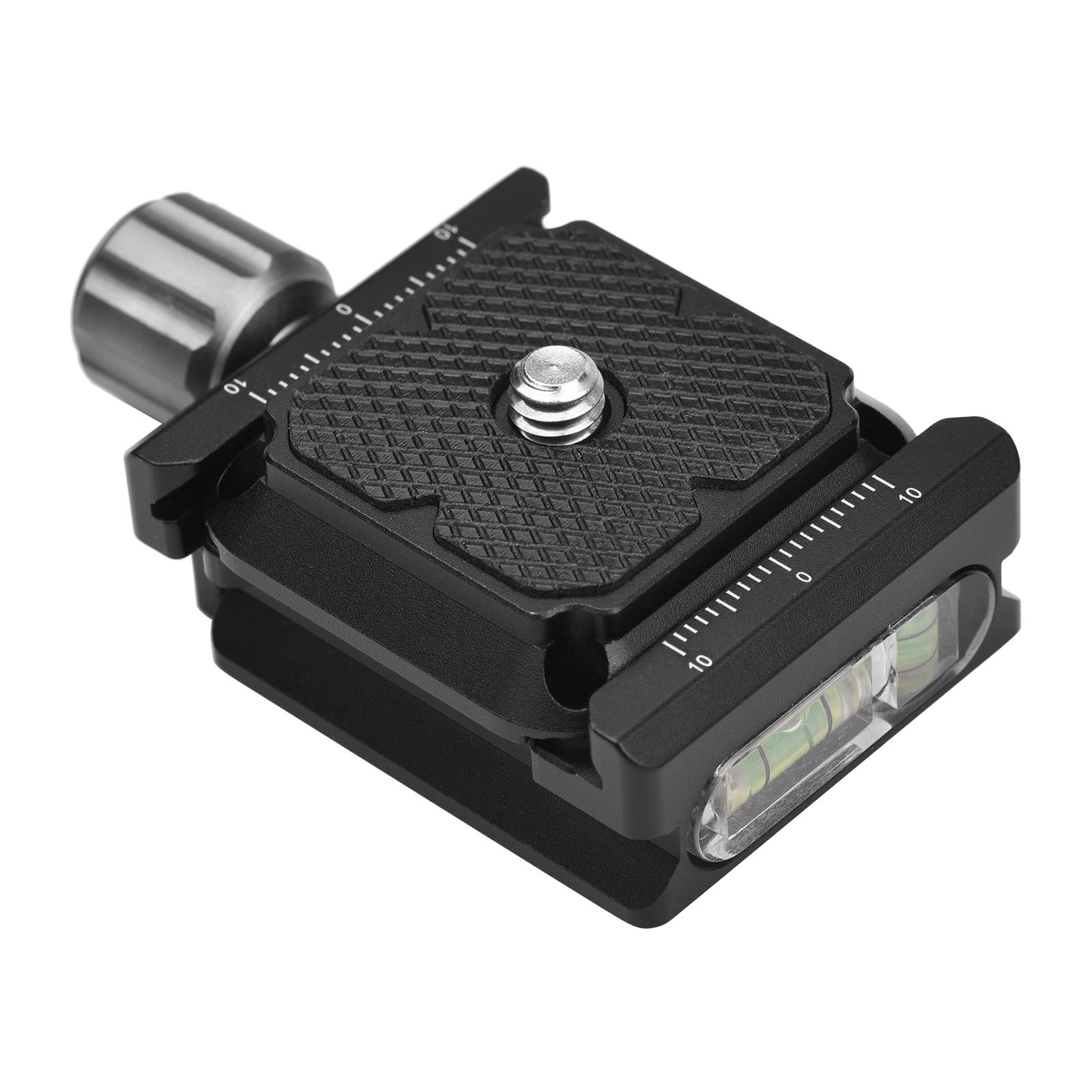 Quick Release Plate Clamp Adapter with QR Plate 1/4 Inch Screw Connector for with Bottom 1/4 Inch & 3/8 Inch Screw Hole