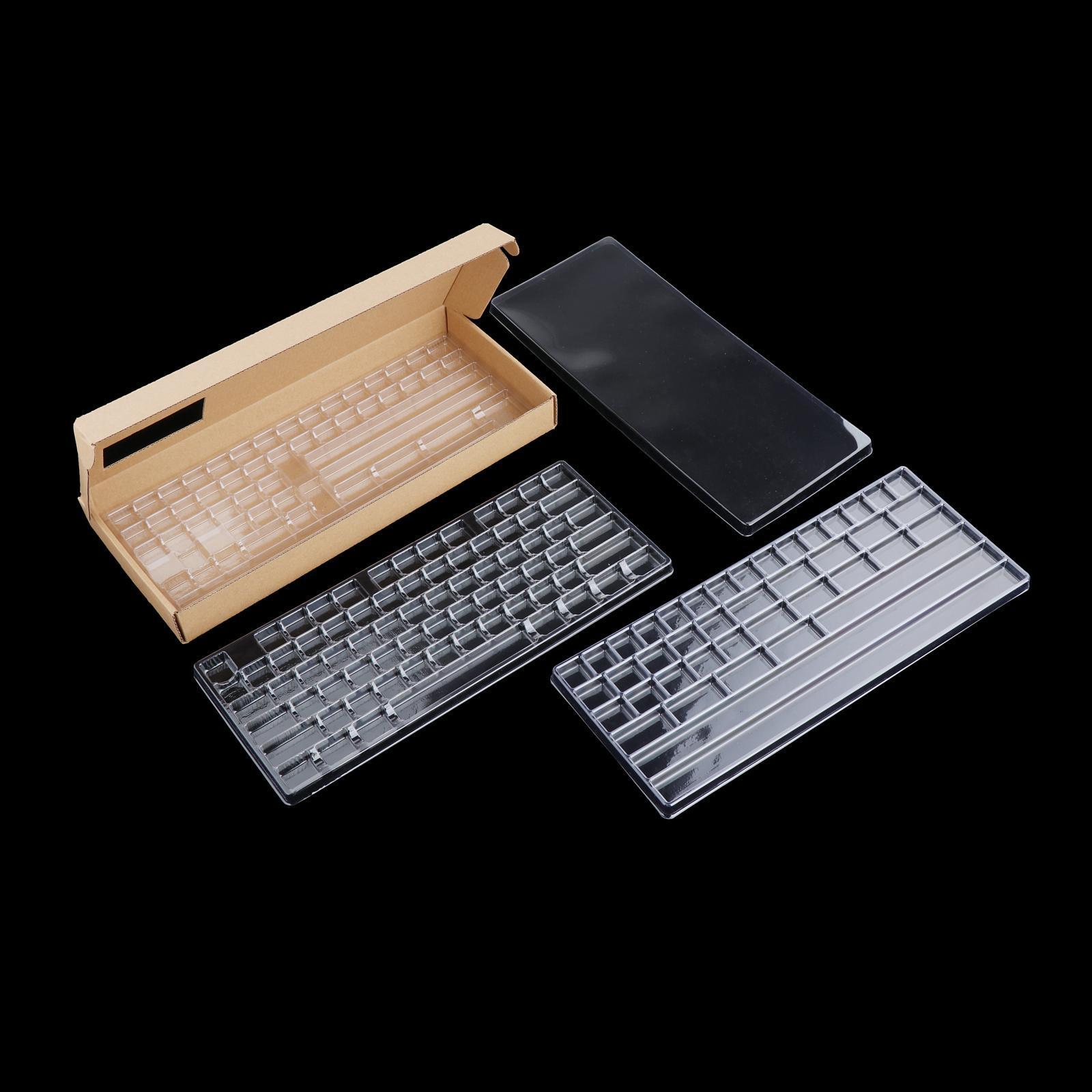 2x 3 Layers Keycap Storage Box Dustproof W/ Lid Keyboard Keycaps Set Organizer