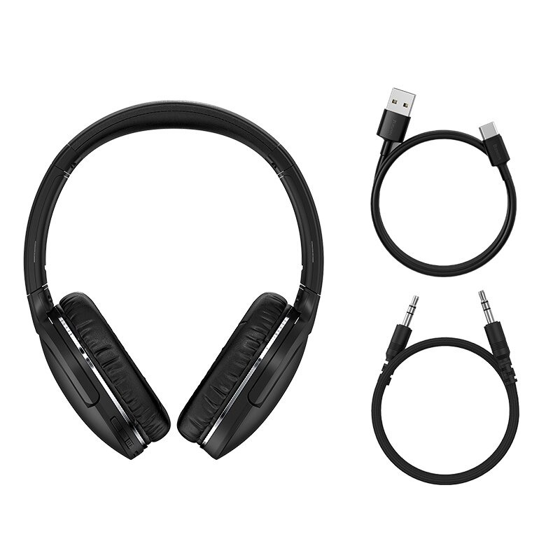 Tai Nghe Chụp Tai Không Dây Cao Cấp Baseus Encok Wireless Headphone D02 Pro Bluetooth 5.0 Âm Thanh Hifi Loa Siêu Trầm - Hàng Chính Hãng