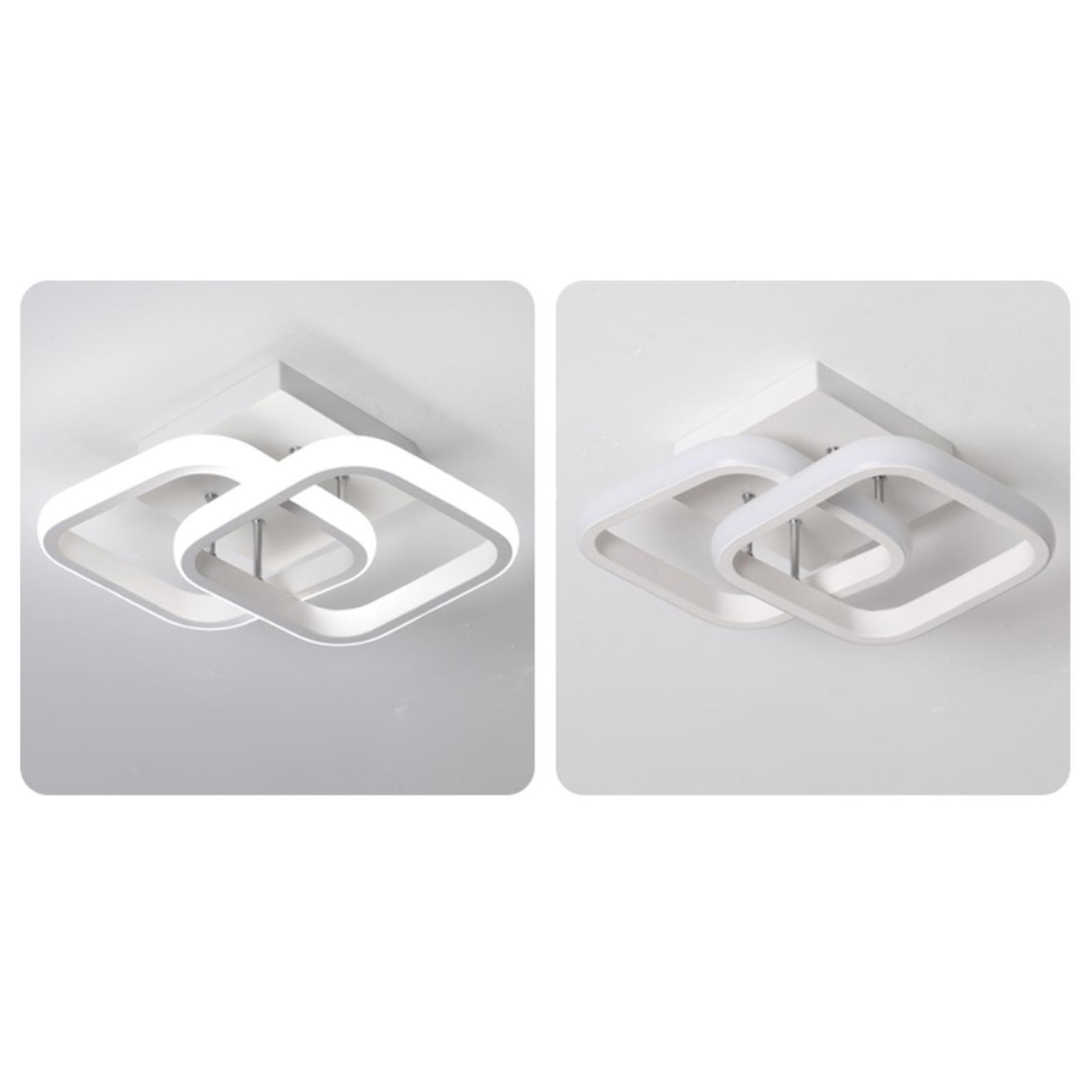 2x Modern Ceiling Light Fixture LED Ceiling Lamp for Bathroom Porch, Ceiling Lamp for Kitchen, Laundry, Bedroom, Hallway Decoration
