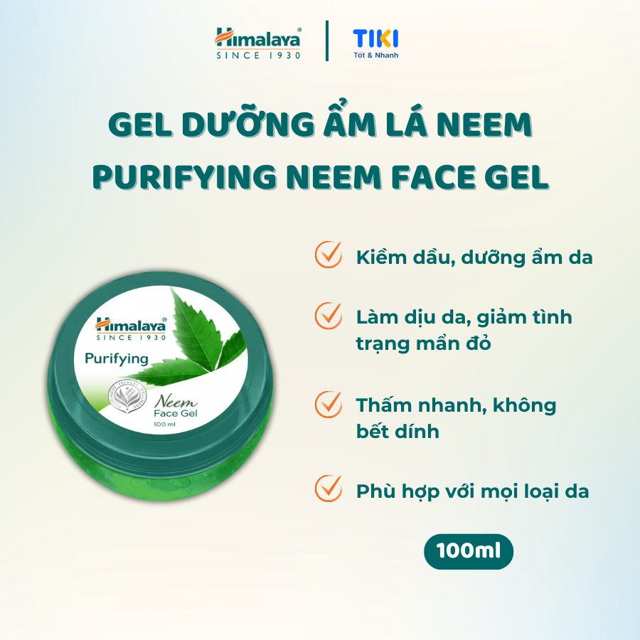 Gel Dưỡng Ẩm Làm Dịu Da Himalaya Purifying Neem Face Gel 100ml