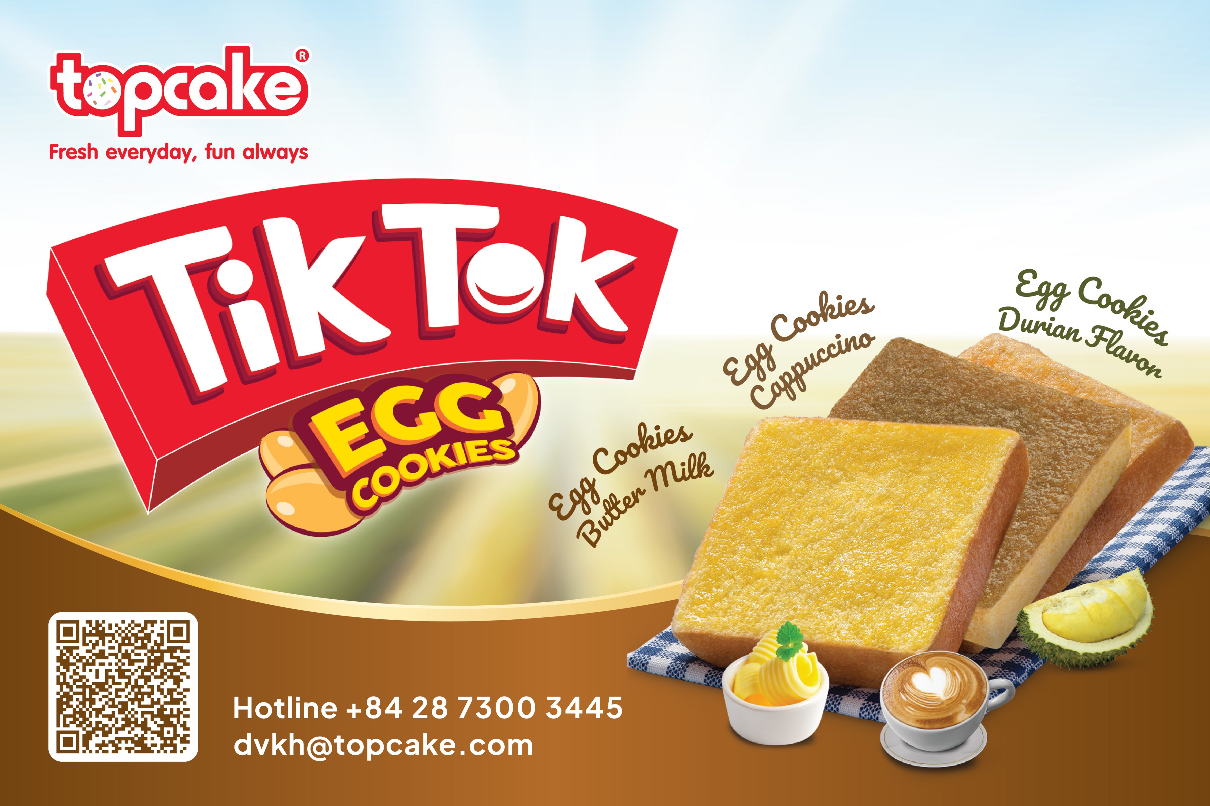 Bánh trứng TIKTOK Bơ sữa 120g