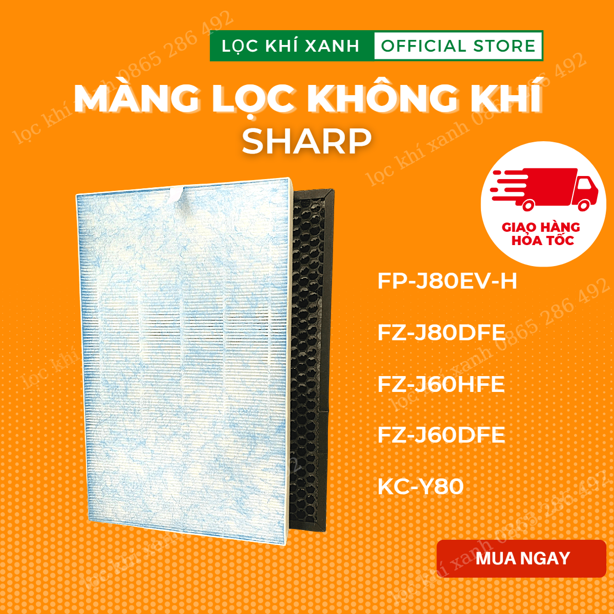 Màng lọc Hepa Sharp FP-J80EV-H,Sharp FZ-J80DFE,Sharp FZ-J60HFE,Sharp FZ-J60DFE,Sharp FP-J60E-W. Màng lọc thay thế giá rẻ. Hàng nhập khẩu