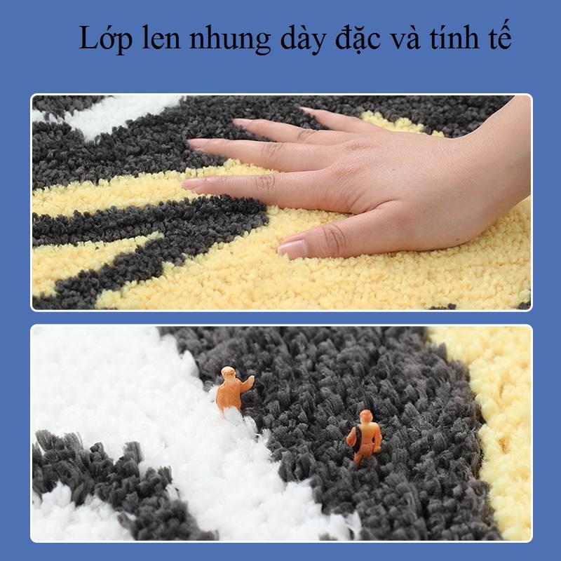 Thảm chùi chân, thảm lau chân len mịn thấm hút tốt khổ 40*60cm