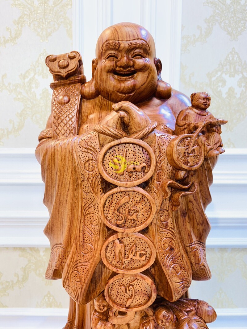 Di lặc chuc phúc như ý gỗ hương đá – DL250