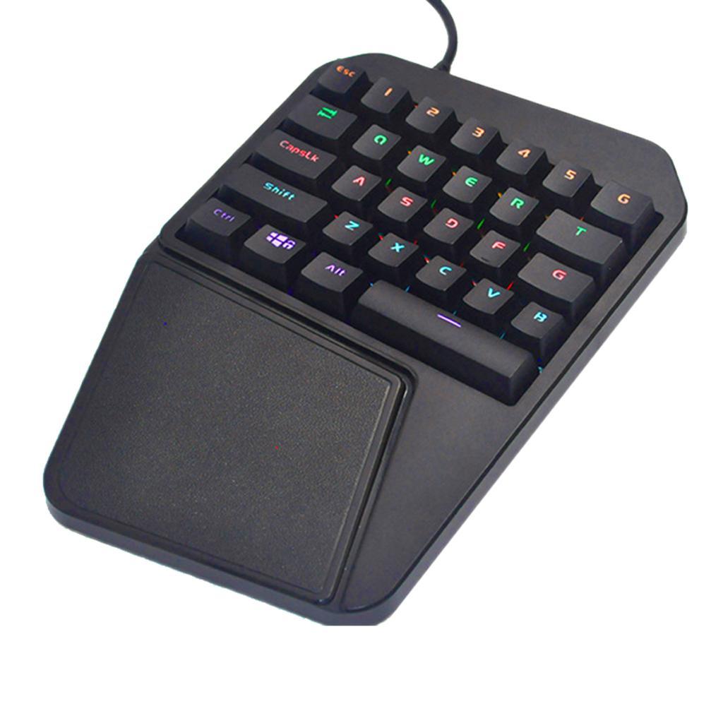 RGB Backlight Gaming Keyboard 29 Keys Left Hand Mechanical Keyboard