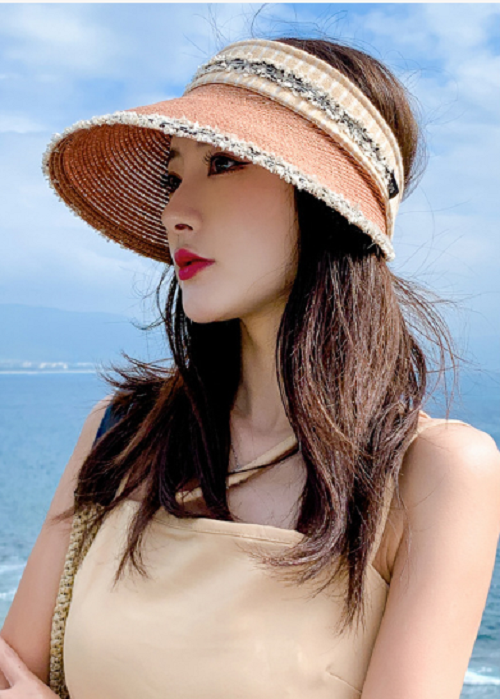 Mũ rộng vành nửa đầu chống nắng chống tia UV cao cấp mới, nón đi biển nữ