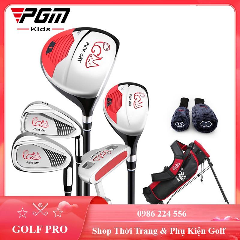 Bộ gậy golf trẻ em tập golf cho bé PGM PICK CAT Junior Golf Club full set 5 - 12 tuổi BV005