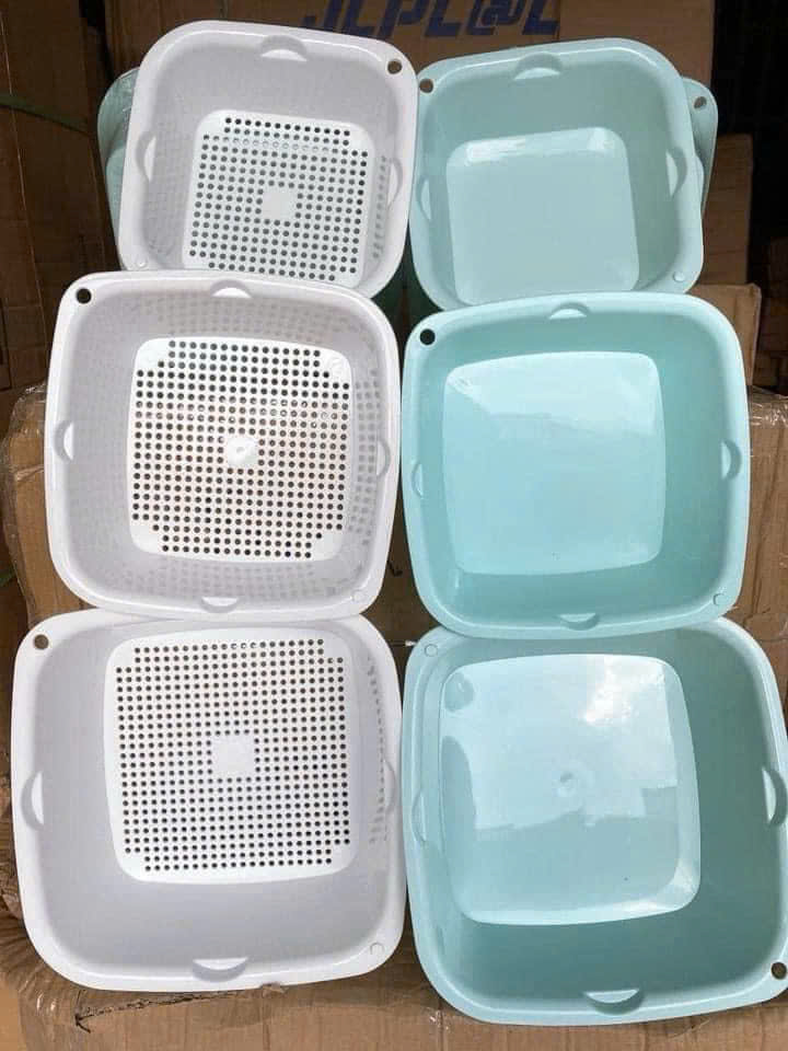 Bộ Rổ Nhựa Kèm Thau ECCO 6 Món Cao Cấp – Bộ 3 Rổ 3 Thau Đa Năng Tiện Dụng, Chất Liệu An Toàn, Phù Hợp Nhà Bếp Hiện Đại - HÀNG CHÍNH HÃNG MINIIN