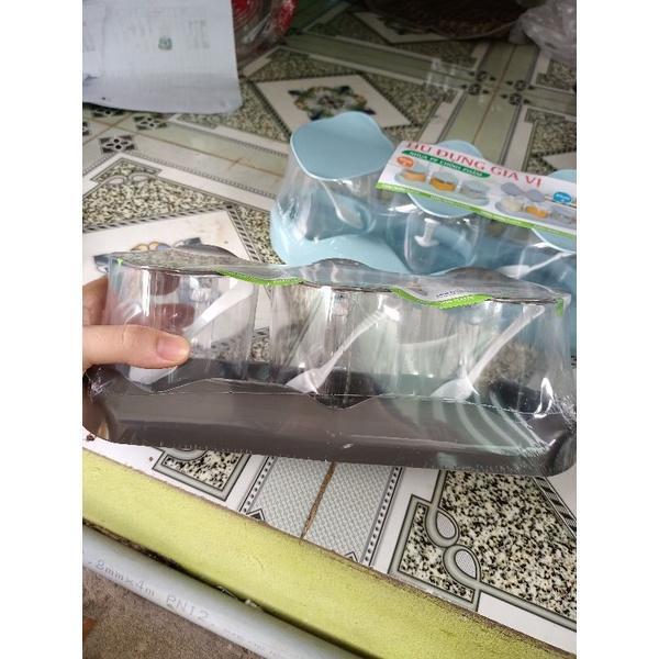 Bộ hủ gia vị nhựa có muỗng