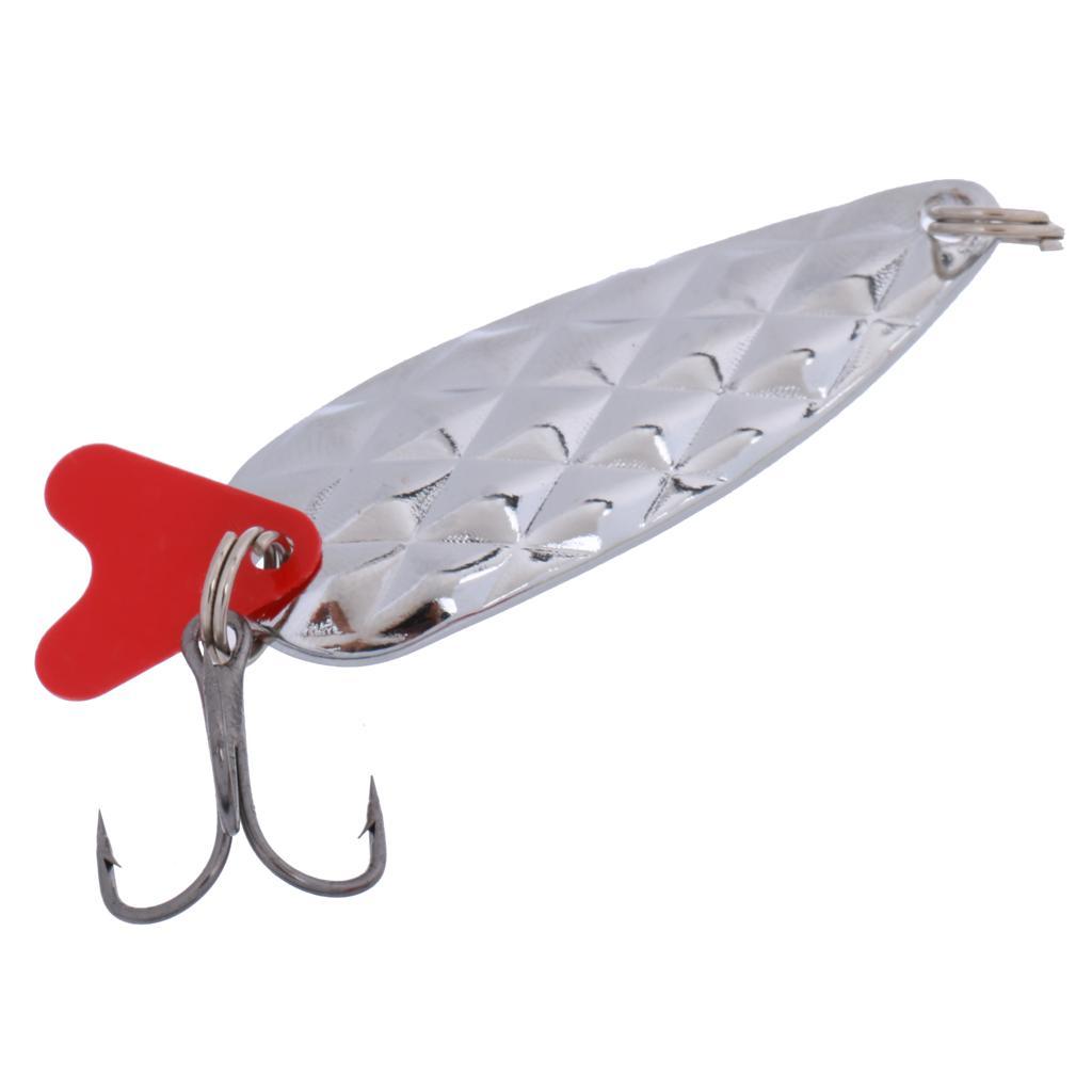 Pack of 2 Fishing Tackle Metal Spoon Lure Baits Crankbaits Lures Hook