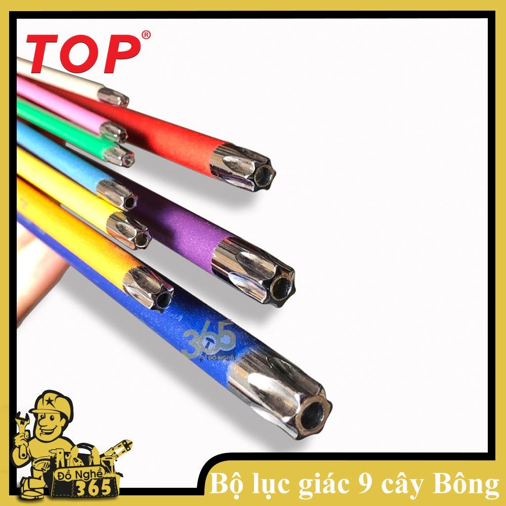 BỘ LỤC GIÁC 9 CÂY BÔNG MÀU TOP