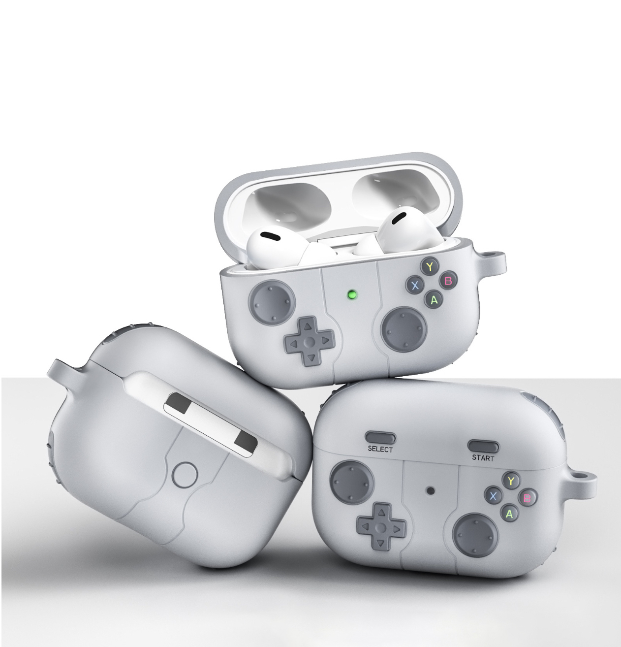 Case vỏ ốp bọc tai nghe dành cho Airpods 4, airpod Pro 2 silicon kèm móc kim loại - HÀNG CHÍNH HÃNG