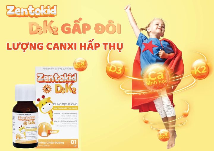 Dung dịch uống Zetokid D2K3 CPC1HN ngăn ra mồ hôi trộn, giúp trẻ cao lớn hơn, vươn xa hơn