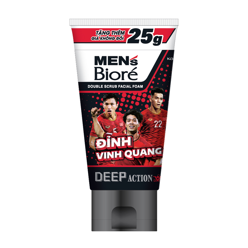 Sữa Rửa Mặt Men Biore Hạt Tác Động Kép Sạch Sâu 100g