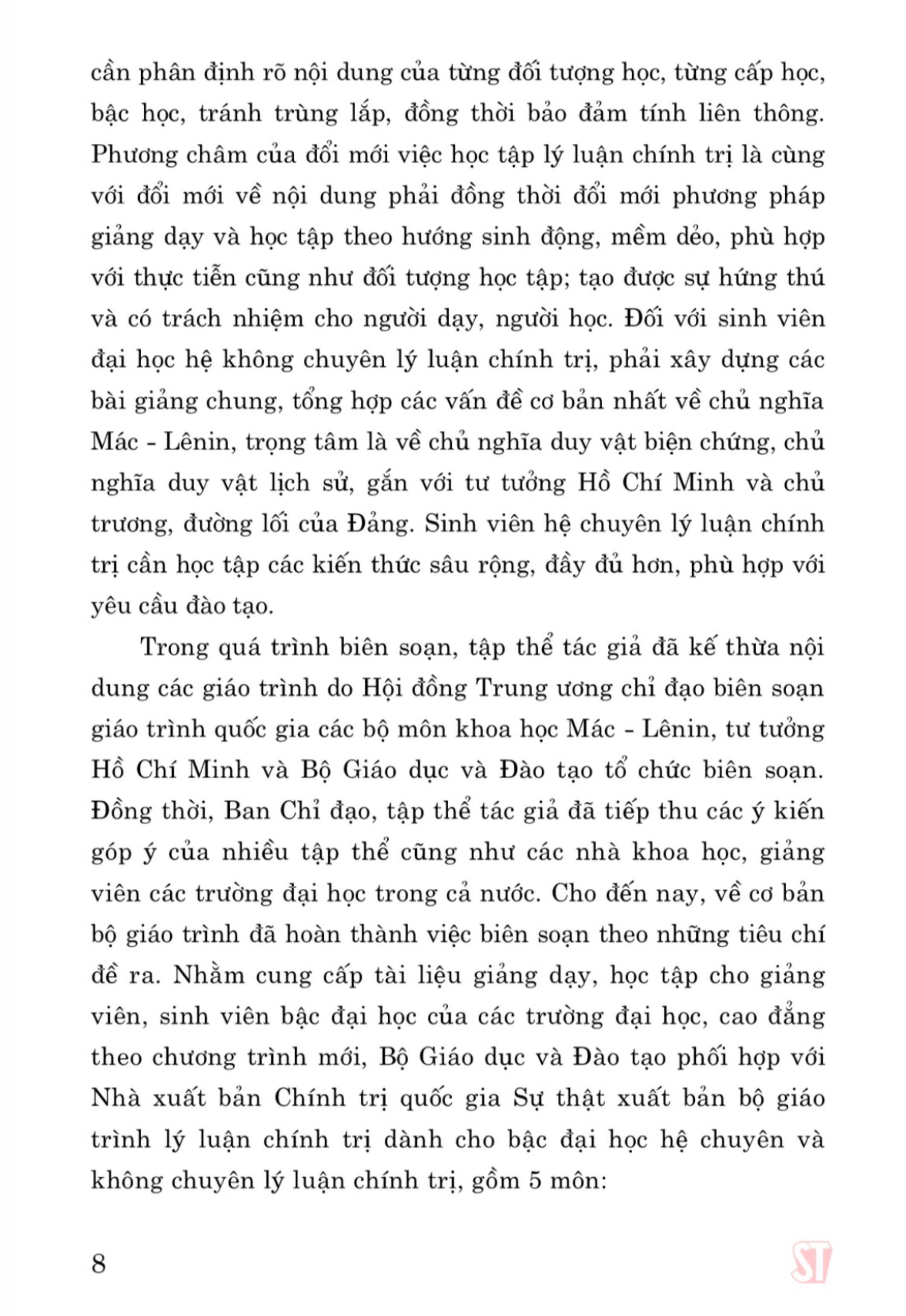 Giáo trình Triết học Mác - Lênin (Dành cho bậc đại học hệ không chuyên lý luận chính trị) - bản in 2024