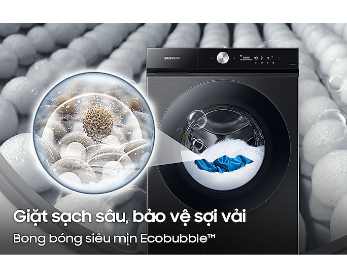 Máy giặt thông minh Bespoke AI với Ngăn giặt xả tự động, 11kg WW11CB944DGBSV - Hàng chính hãng