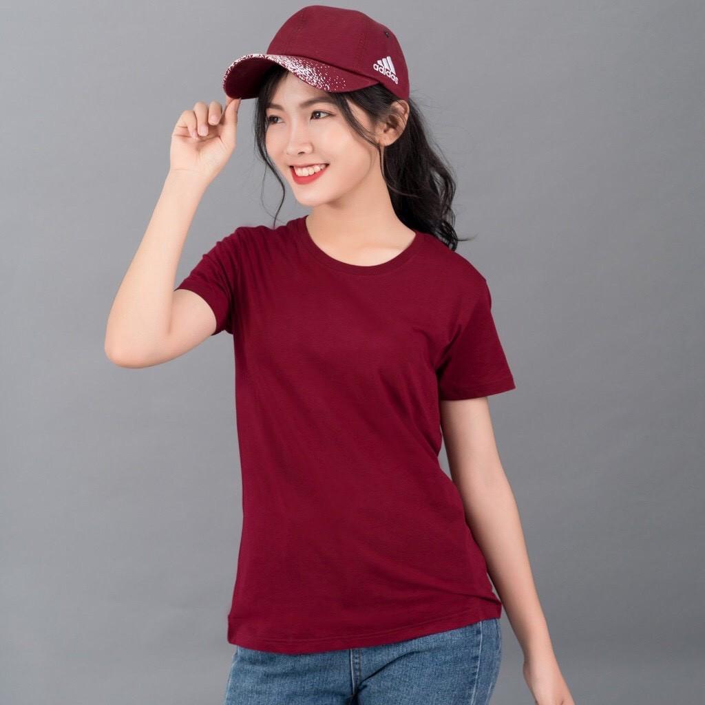 Áo thun Trơn Nữ Cotton Cao Cấp JK Dày Mềm Mịn Nhiều Màu.