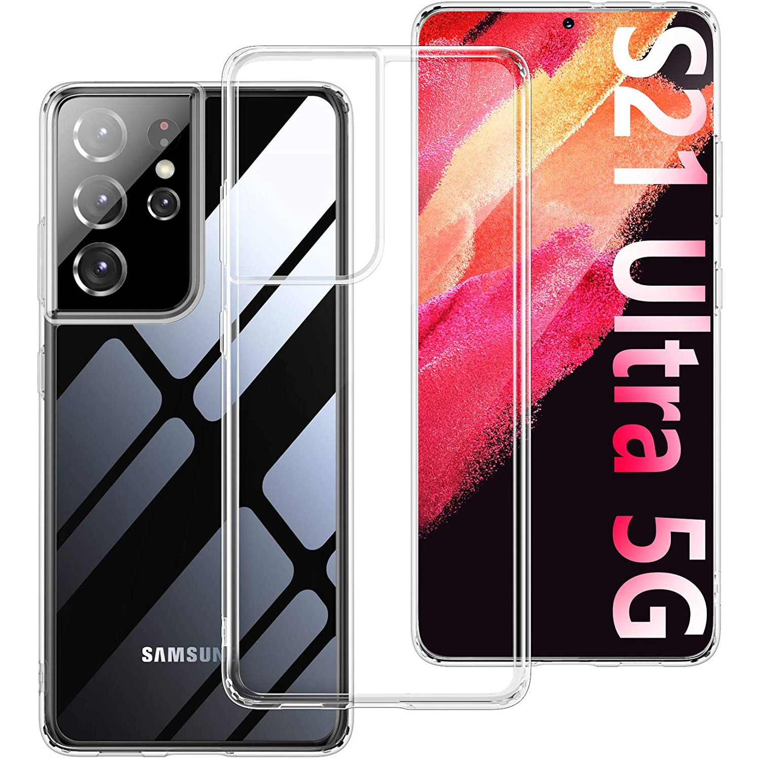 Ốp lưng chống sốc trong suốt siêu mỏng cho Samsung Galaxy S21 Ultra hiệu Likgus Crashproof giúp chống chịu mọi va đập - hàng nhập khẩu