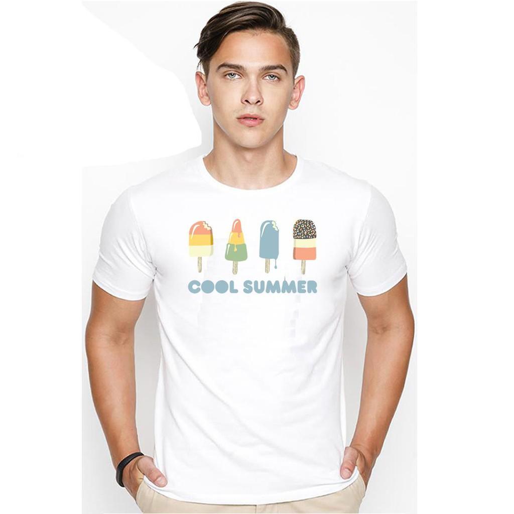 Áo thun nam đẹp in hình que kem cool summer