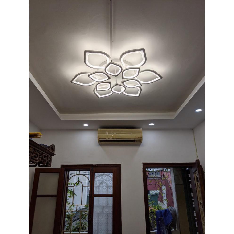 Đèn trần, đèn ốp trần mâm cánh tô điểm phòng tiếp đón khách kèm khiển không chạm