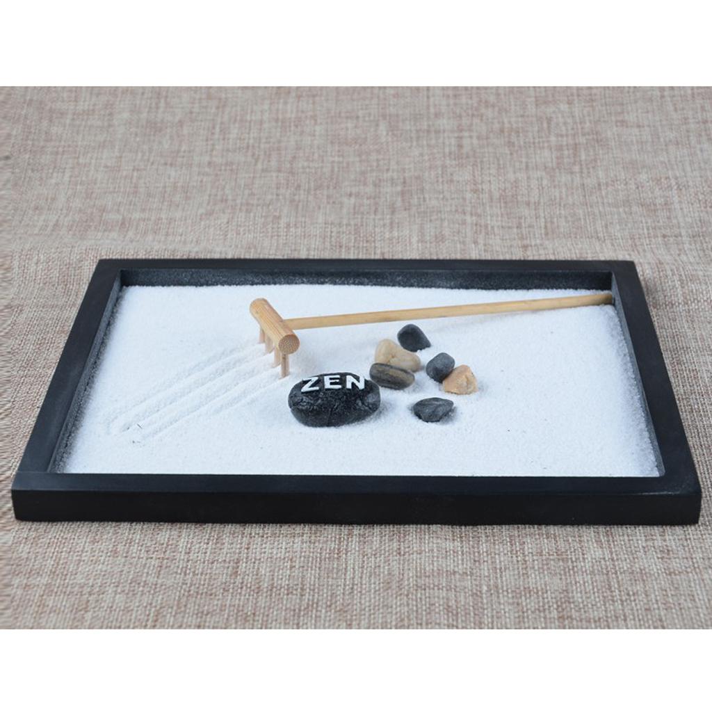 2x Sandbox Desktop Ornament Zen Sand Tray Housewarmin Gifts for