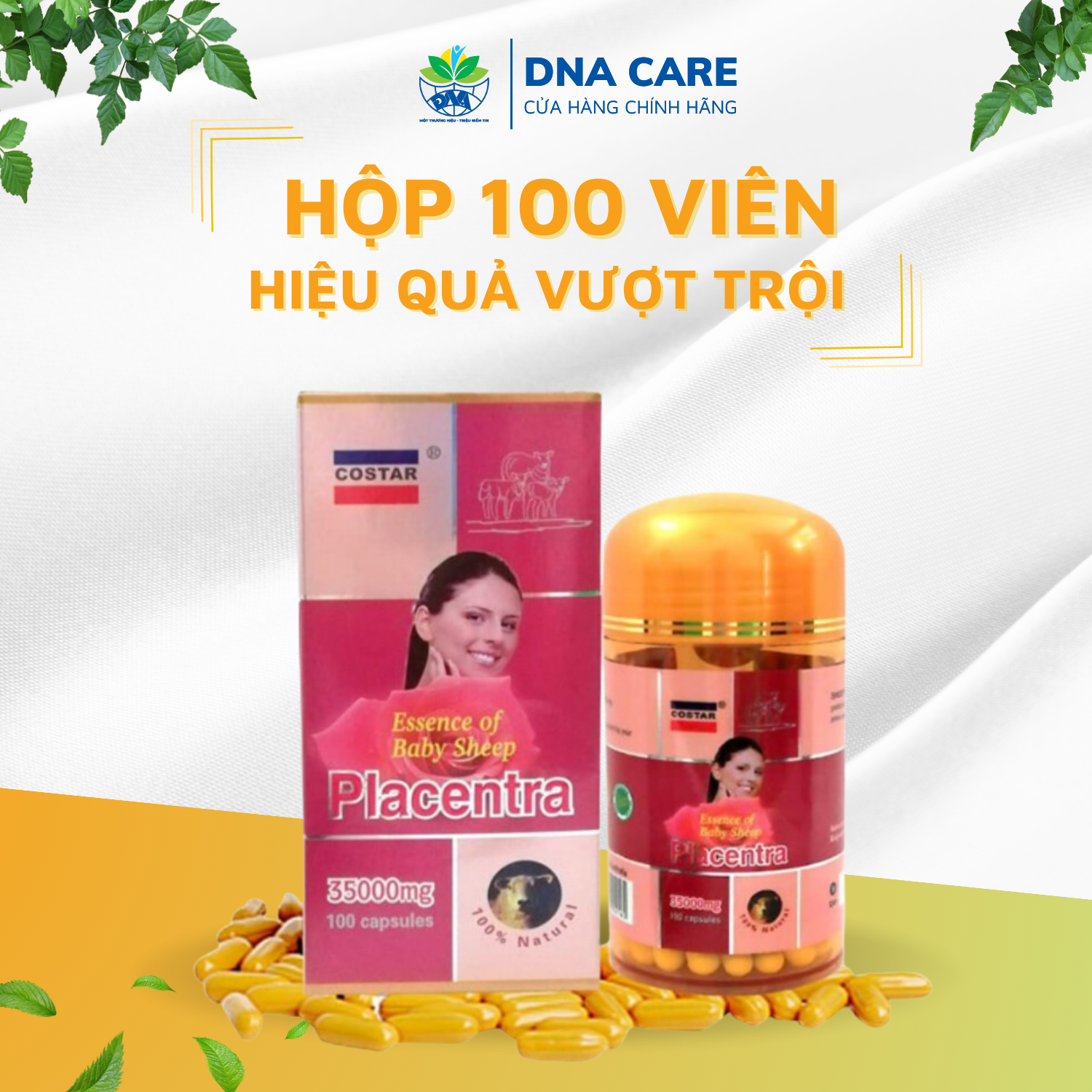 Viên uống nhau thai cừu Úc hộp 100 viên 35000mg