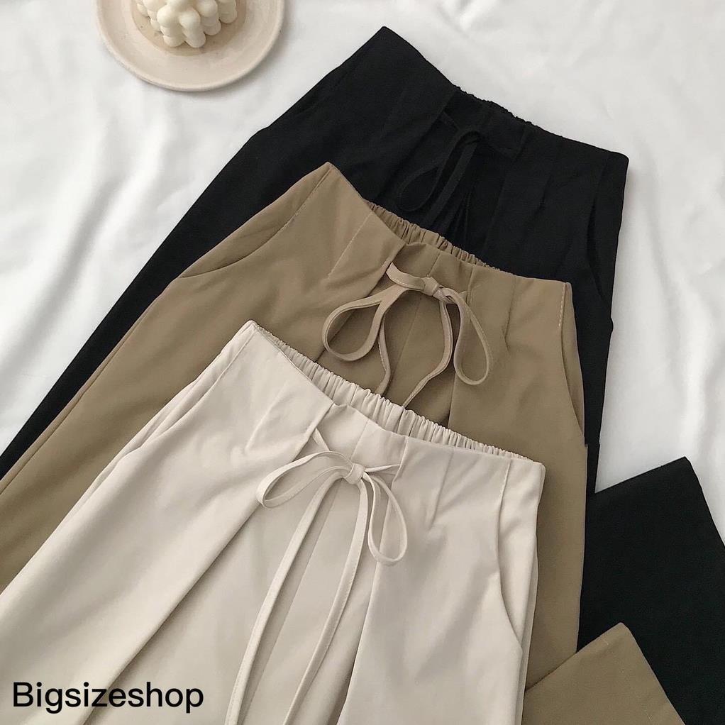 SOBIN BIG SIZE QUẦN KAKI NỮ RÚT EO LƯNG CAO, QUẦN ỐNG RỘNG, SIÊU THOẢI MÁI, QUẦN DÀI NỮ