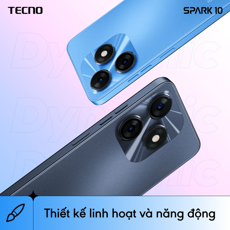 Điện thoại Tecno SPARK 10 4GB/128GB - Camera 50MP | 5000 mAh | Sạc nhanh 18W | Cảm ứng vân tay - Hàng chính hãng