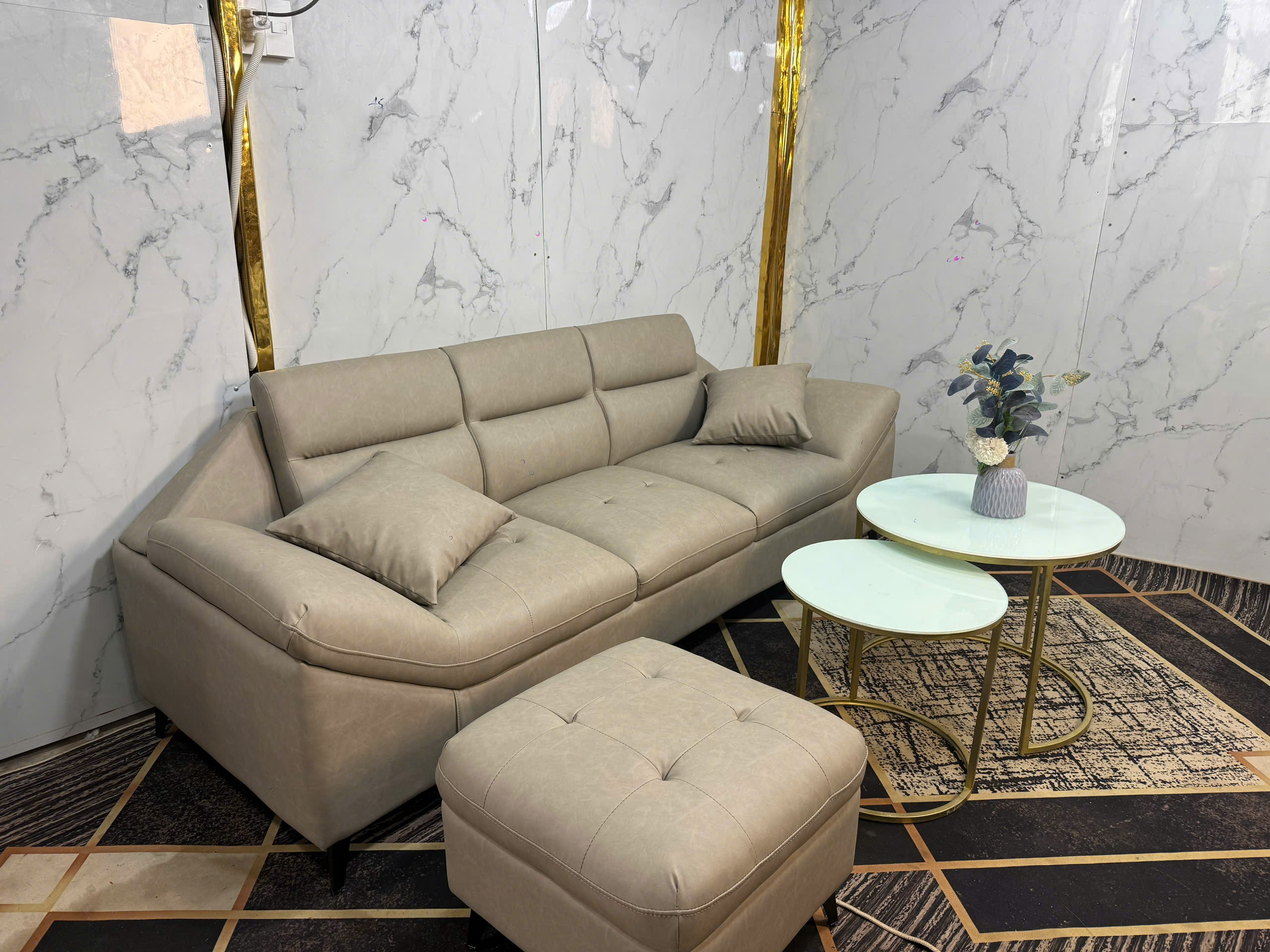 Sofa băng thuyền Tundo kèm đôn và bàn