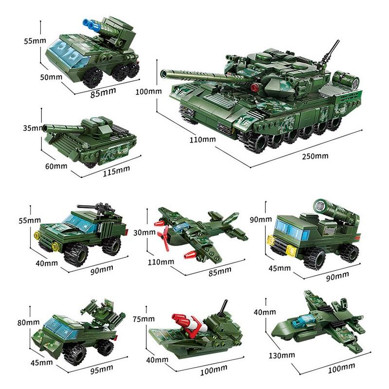 Đồ chơi Lắp Ráp Xe Tăng Quân Sự, Enlighten 42301 Amored Tank Xếp hình thông minh