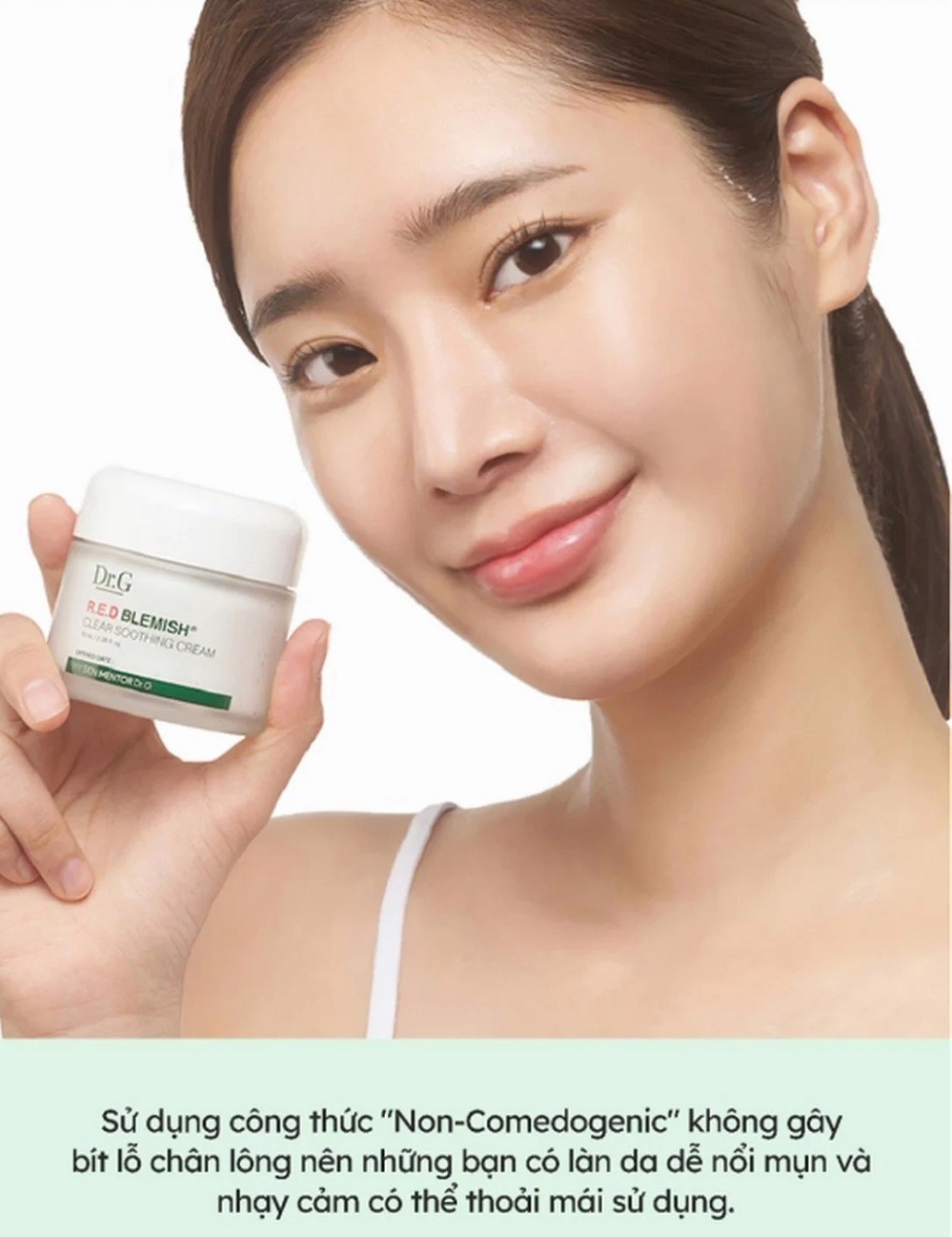 Kem Dưỡng Ẩm Hồi Phục Da Dr.G R.E.D Blemish Clear Soothing Cream 70ml + Tặng 1 Mặt Nạ Sexylook