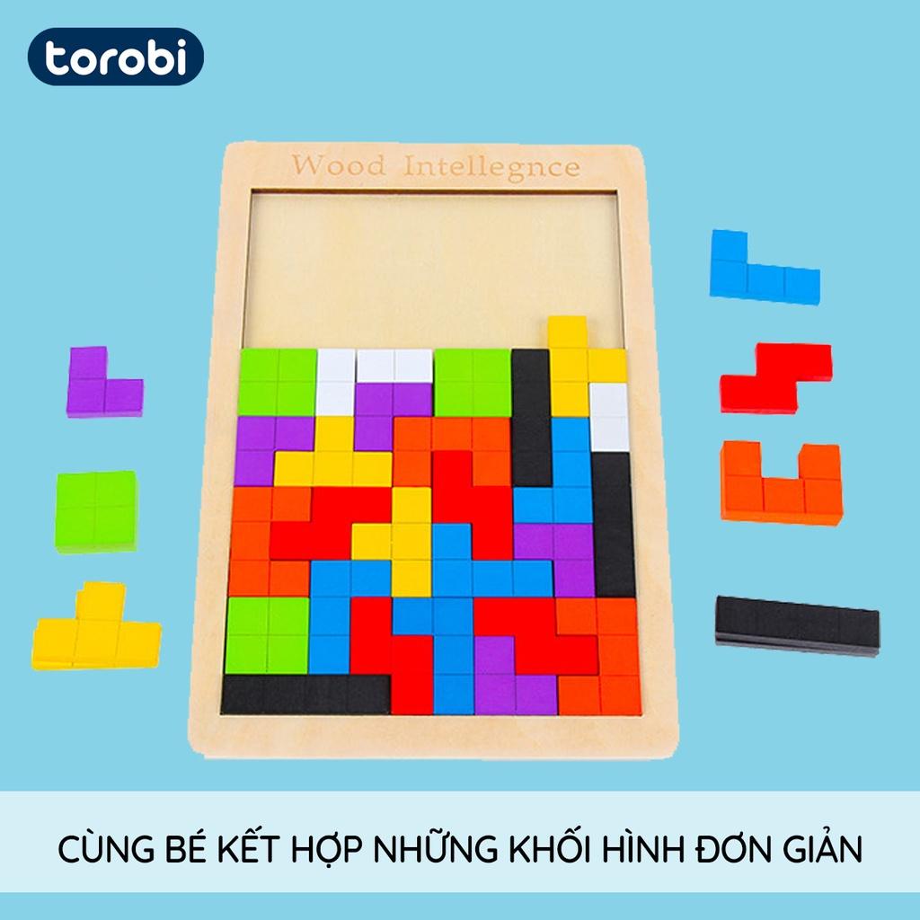 Đồ Chơi Xếp Hình Thông Minh Tetris Loại Lớn, Đồ Chơi Trí Tuệ Cho Bé | Torobi