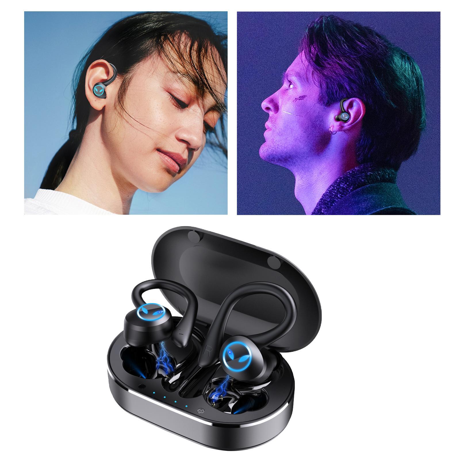Bluetooth Earhook Earbuds with Charging Case Waterproof Noise Cancelling 500mAh Sports Earphones Headphones Headsets for Gaming Business Gym