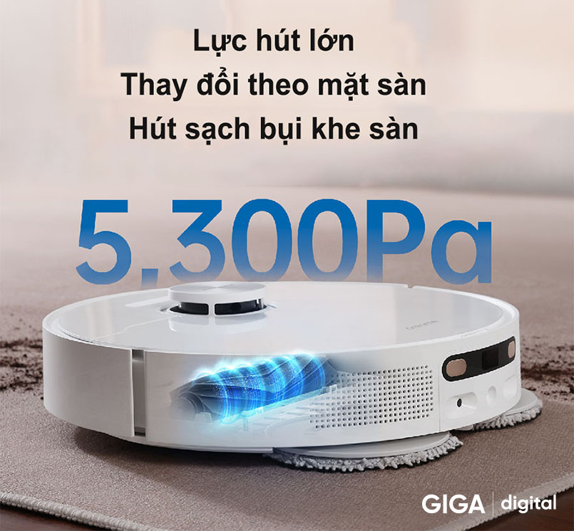 Robot Hút Bụi Lau Nhà XIAOMI DREAME L10 Ultra Tự Động Bơm Nước Giặt Sấy Giẻ Đổ Rác Tự Động Tạo Bản Đồ Siêu Nhanh Camera AI Diện Tích Hoạt Động 200m2 Lực Hút 5300 Pa Công Suất 75W - Hàng Chính Hãng