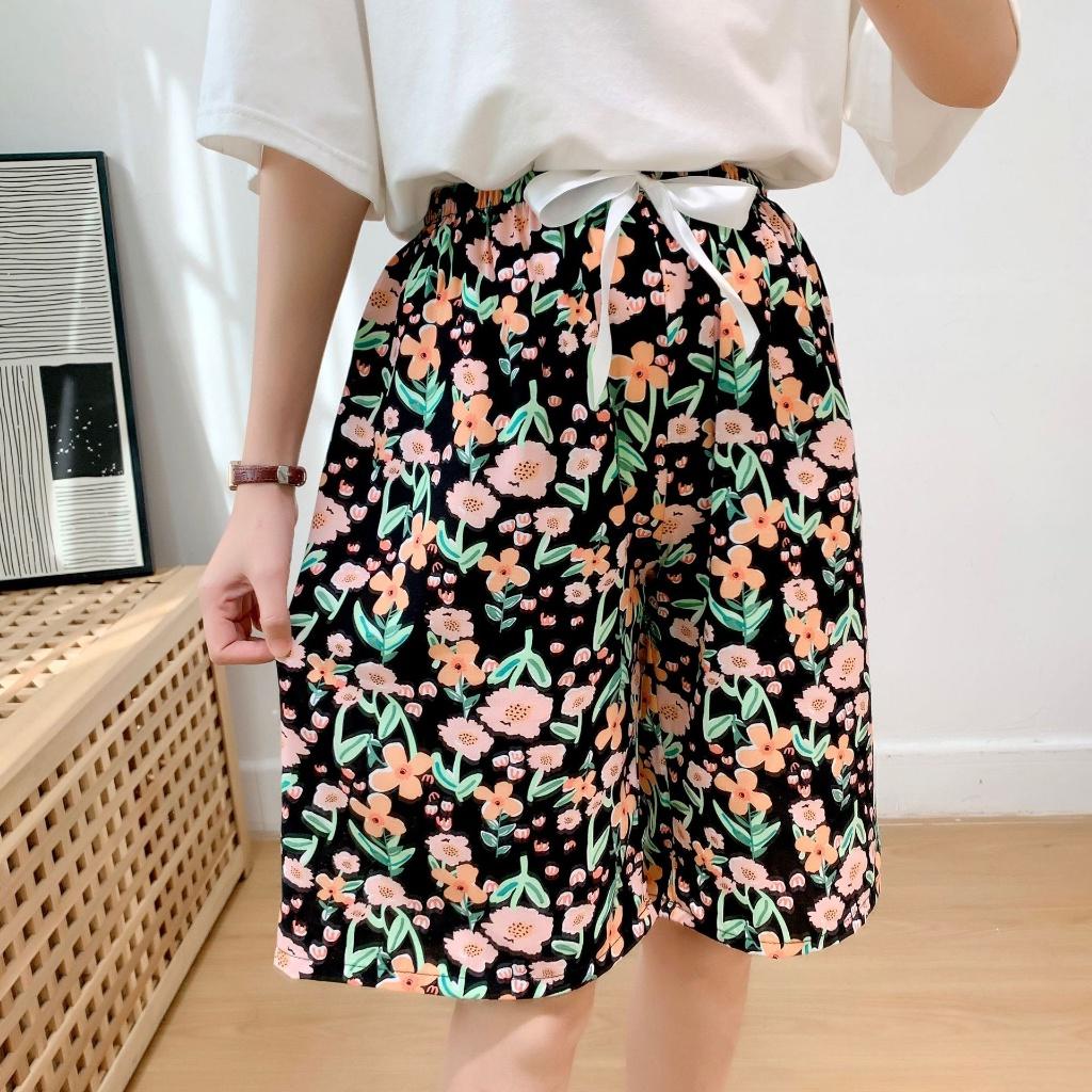 Quần short nữ mặc nhà, quần đùi nữ cotton lụa mặc ngủ thoải mái thoáng mát mã VAQ0440