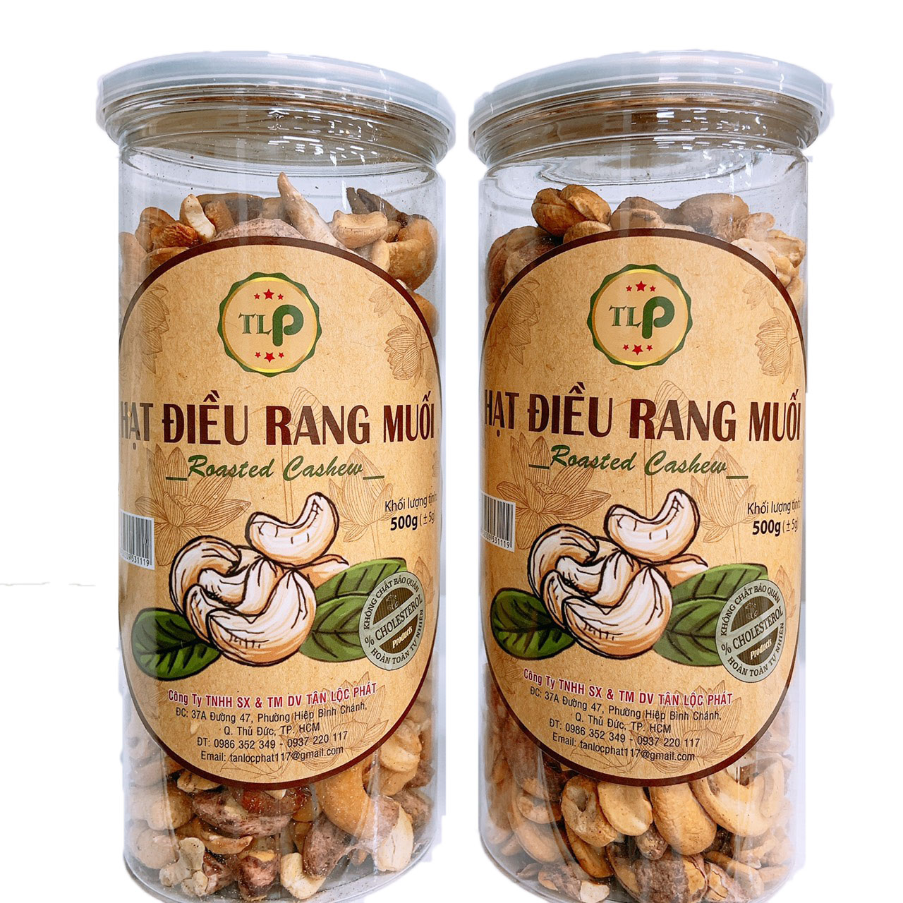 COMBO 2 HỘP HẠT ĐIỀU RANG MUỐI VỠ TÂN LỘC PHÁT (1KG)