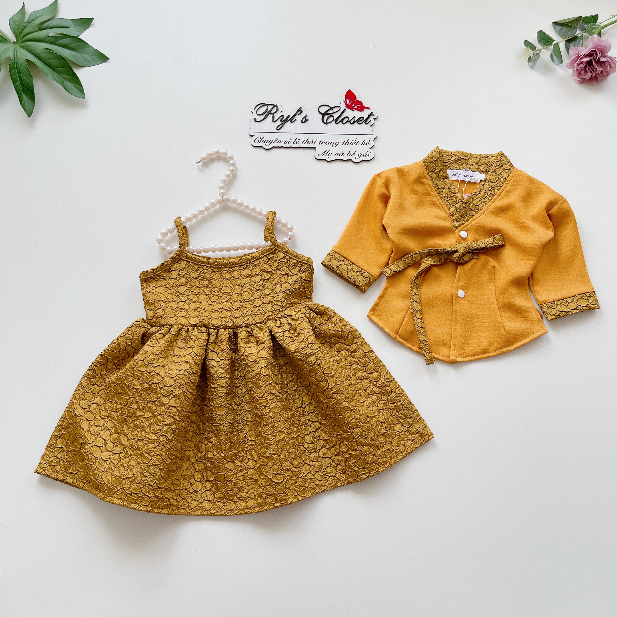 Sét Váy Hanbok Rời Cho Bé Gái 3 Đến 18kg, Đầm Bé Gái Chất Lụa Ướt Mềm Mát