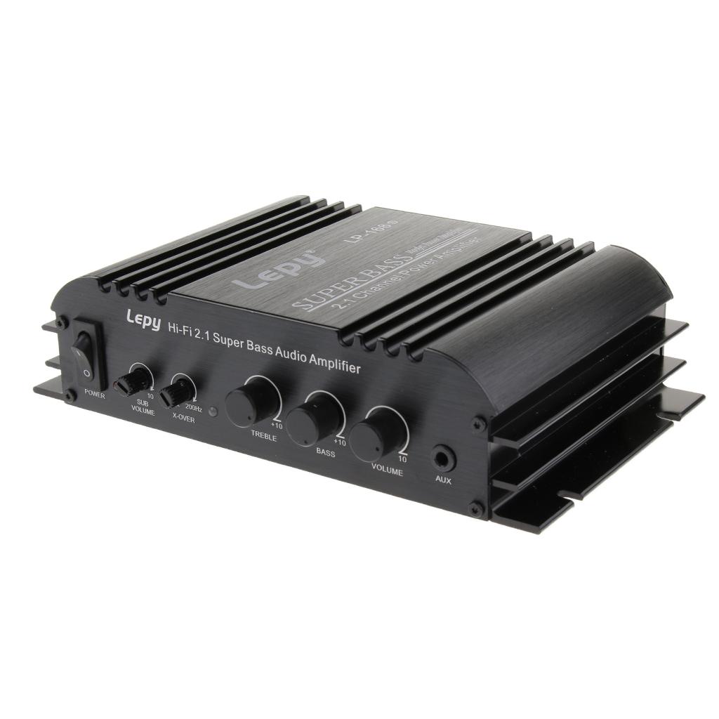 Mini 2x45W Hi-Fi Amplifier Home Audio Stereo Power Bass Music Streaming Amp