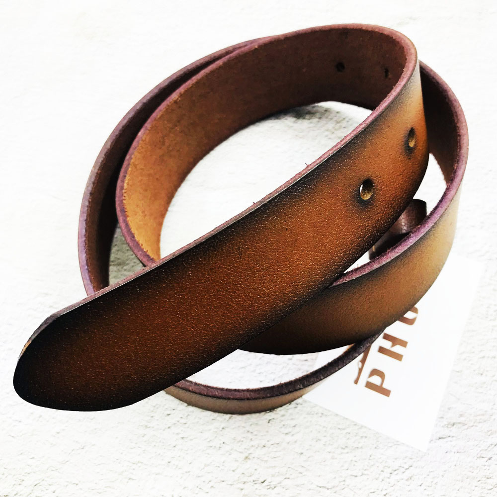 Thắt lưng nam da bò bản 4cm, Dây nịt nam da bò nguyên tấm không đầu khóa bảo hành 2 năm
