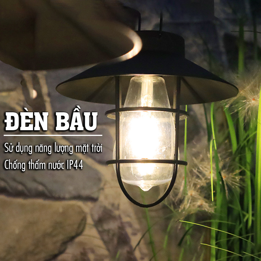 Đèn Năng Lượng Mặt Trời Đèn Ngoài Trời Đèn Sân Vườn , đèn bầu có dây tóc vonfram- K1598
