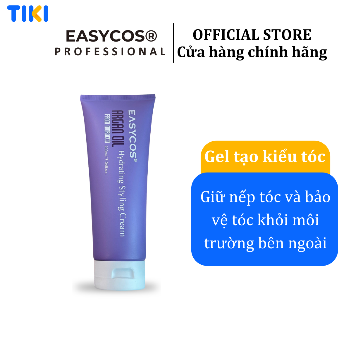 Gel Mềm Tạo Kiểu Tóc Easycos 200ml Giữ Nếp Và Bảo Vệ Tóc