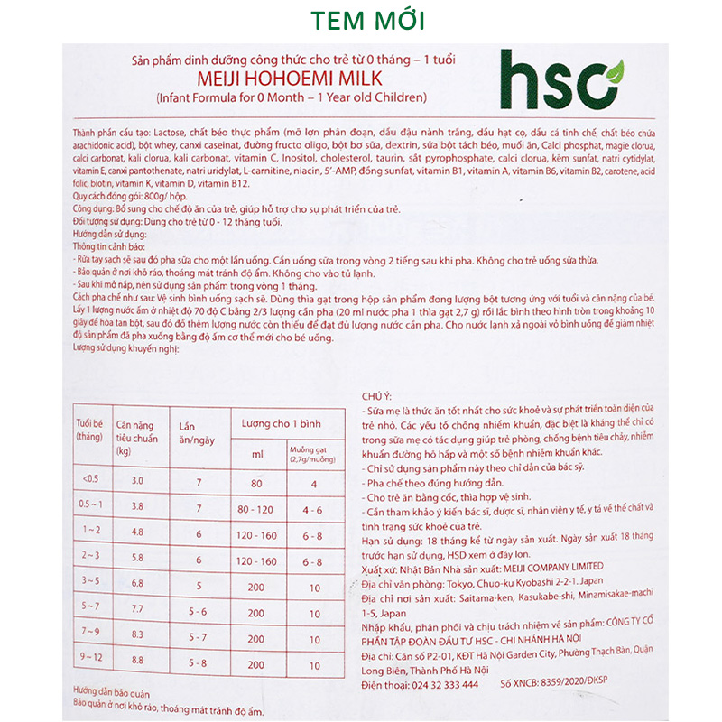 Combo 4 Sữa Meiji lon số 0 800g Nội Địa Nhật (cho trẻ từ 0-1 tuổi)