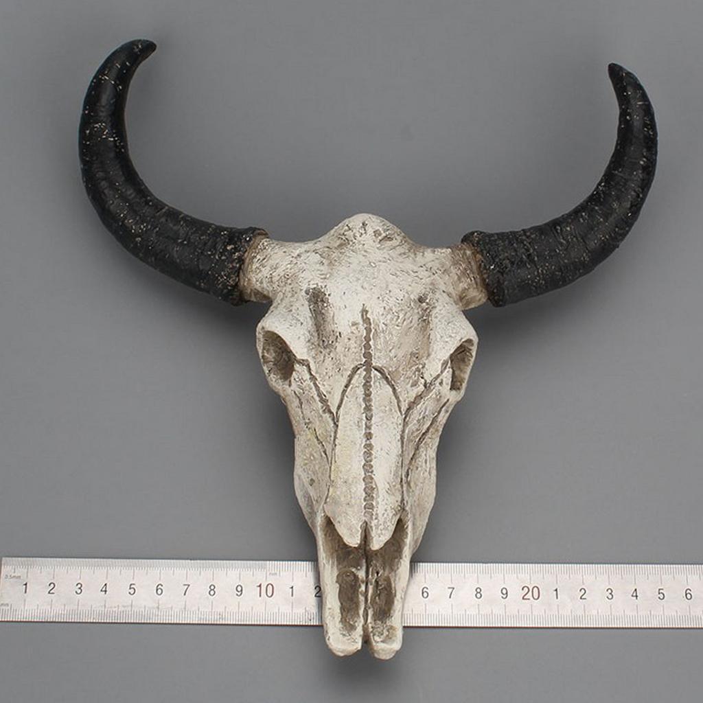 Resin Animal Head Wall Mount Hanging Wall Sculpture Home Decoration Bull Head