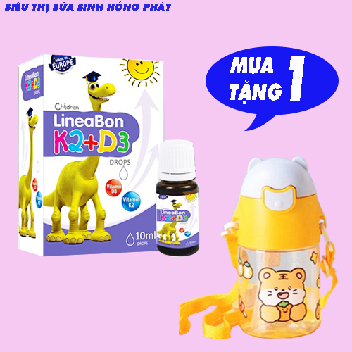 (Tặng bình nước) Vitamin D3K2 Lineabon tăng chiều cao tốt đa cho bé