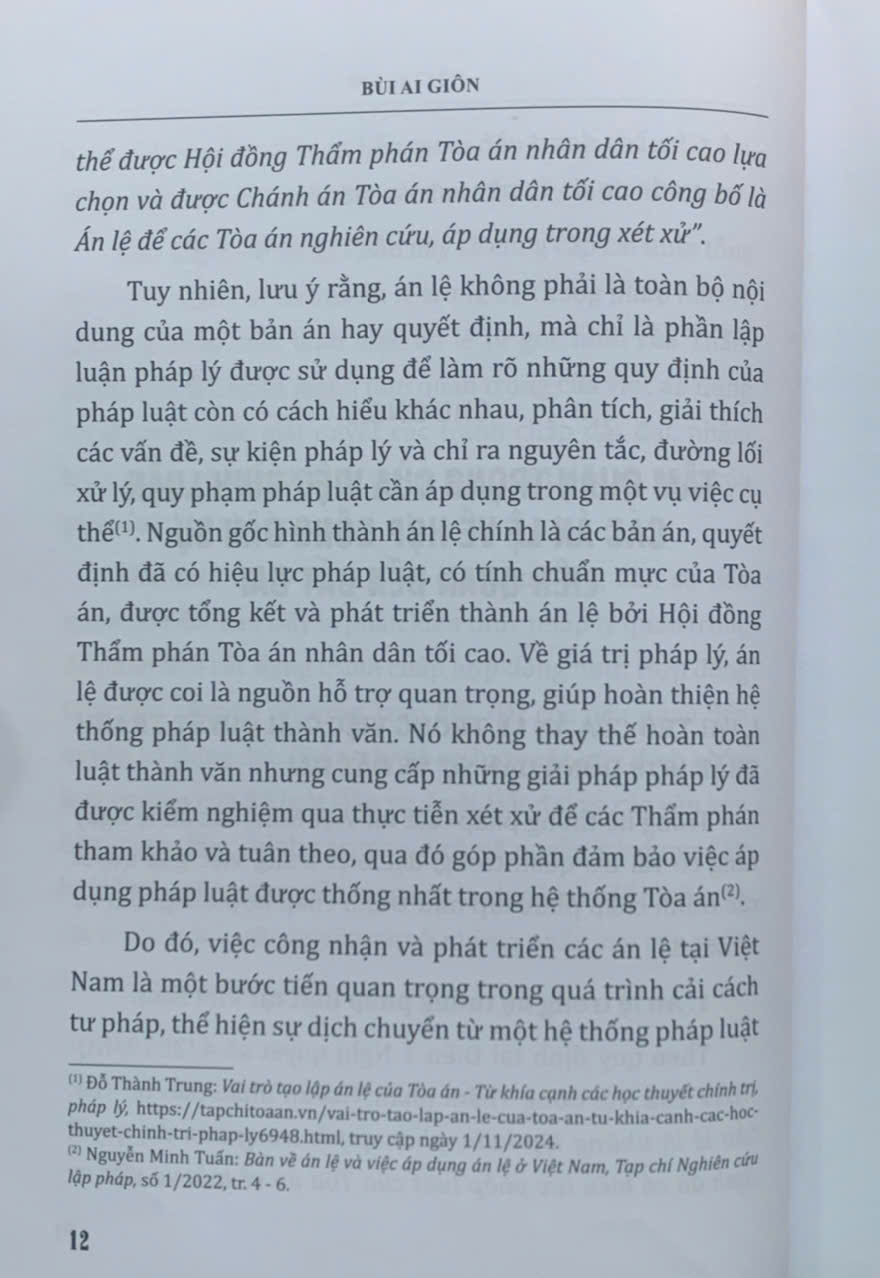 Bình luận các án lệ tranh chấp về đất đai – Góc nhìn từ thực tiễn xét xử của Thẩm phán (tập 1 và 2)